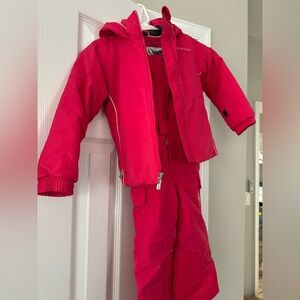 Spyder ski toddler girl jacket and bib pants size 3